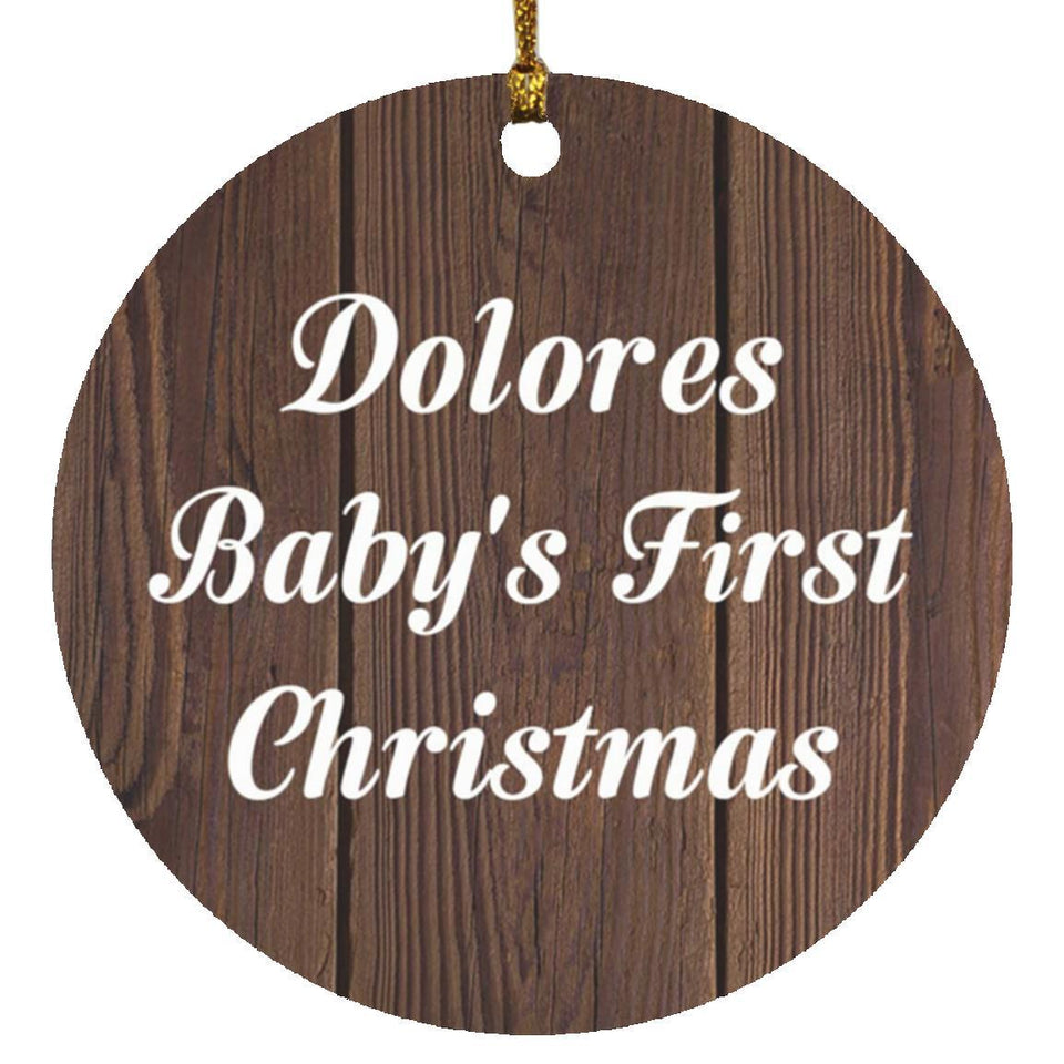 Dolores Baby's First Christmas - Circle Ornament D