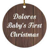 Dolores Baby's First Christmas - Circle Ornament D