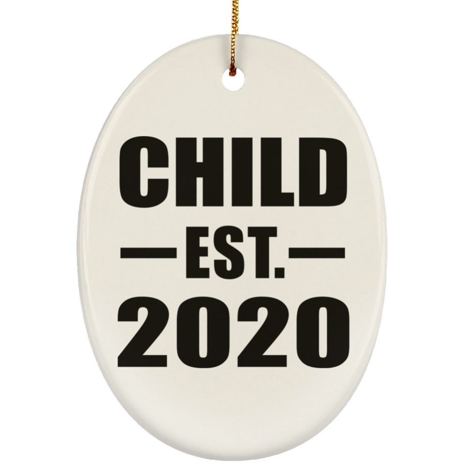 Child Established EST. 2020 - Oval Ornament