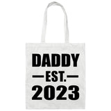 Daddy Established EST. 2023 - Tote Bag White