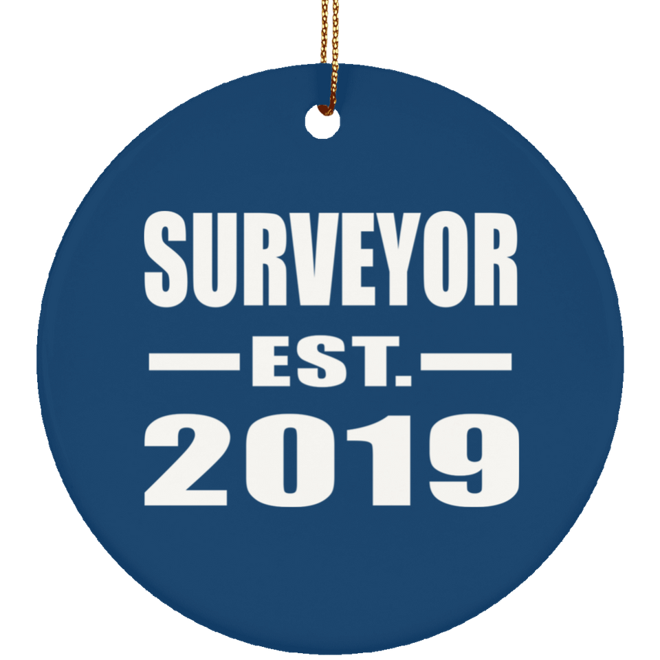 Surveyor Established EST. 2019 - Circle Ornament