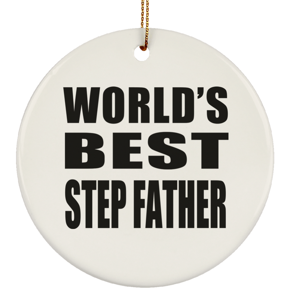 World's Best Step Father - Circle Ornament