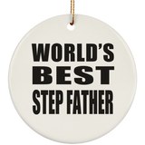 World's Best Step Father - Circle Ornament