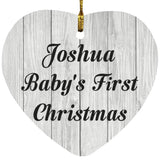 Joshua Baby's First Christmas - Heart Ornament F
