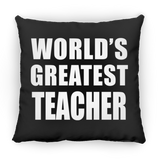 World's Greatest Teacher - Throw Pillow Black