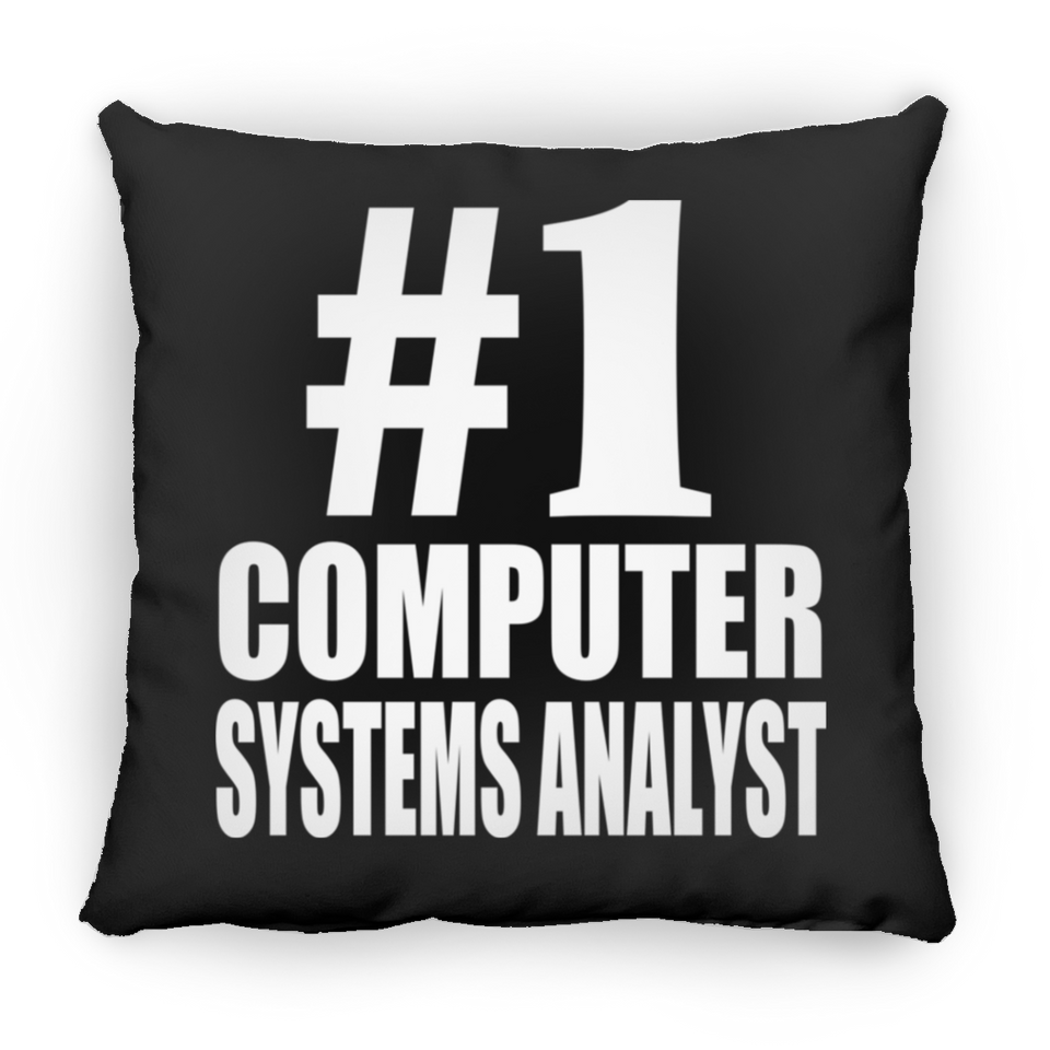 Number One #1 Computer Systems Analyst - Throw Pillow Black