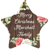 Merry Christmas Marshall Family - Star Ornament A