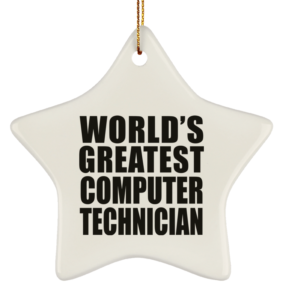 World's Greatest Computer Technician - Star Ornament