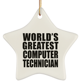 World's Greatest Computer Technician - Star Ornament