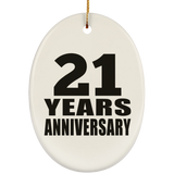 21st Anniversary 21 Years - Oval Ornament