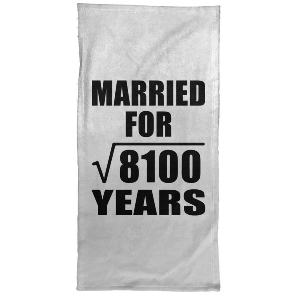 90th Anniversary Married For Square Root of 8100 Years - Hand Towel