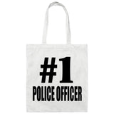 Number One #1 Police Officer - Tote Bag White