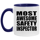 Most Awesome Safety Inspector - 11oz Accent Mug Purple