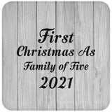 First Christmas As Family Of Five 2021 - Drink Coaster F