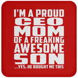Proud CEO Mom Of Awesome Son - Drink Coaster