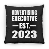Advertising Executive Established EST. 2023 - Throw Pillow Black
