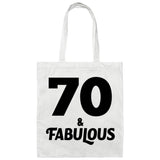 70th Birthday 70 & Fabulous - Tote Bag White