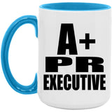 A+ Pr Executive - 15oz Accent Mug Blue