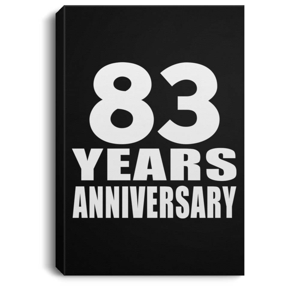 83rd Anniversary 83 Years Anniversary - Canvas Portrait