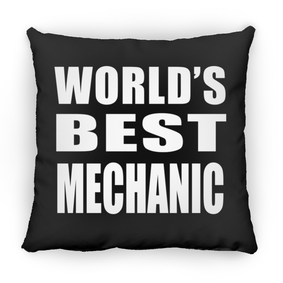 World's Best Mechanic - Throw Pillow Black