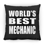 World's Best Mechanic - Throw Pillow Black