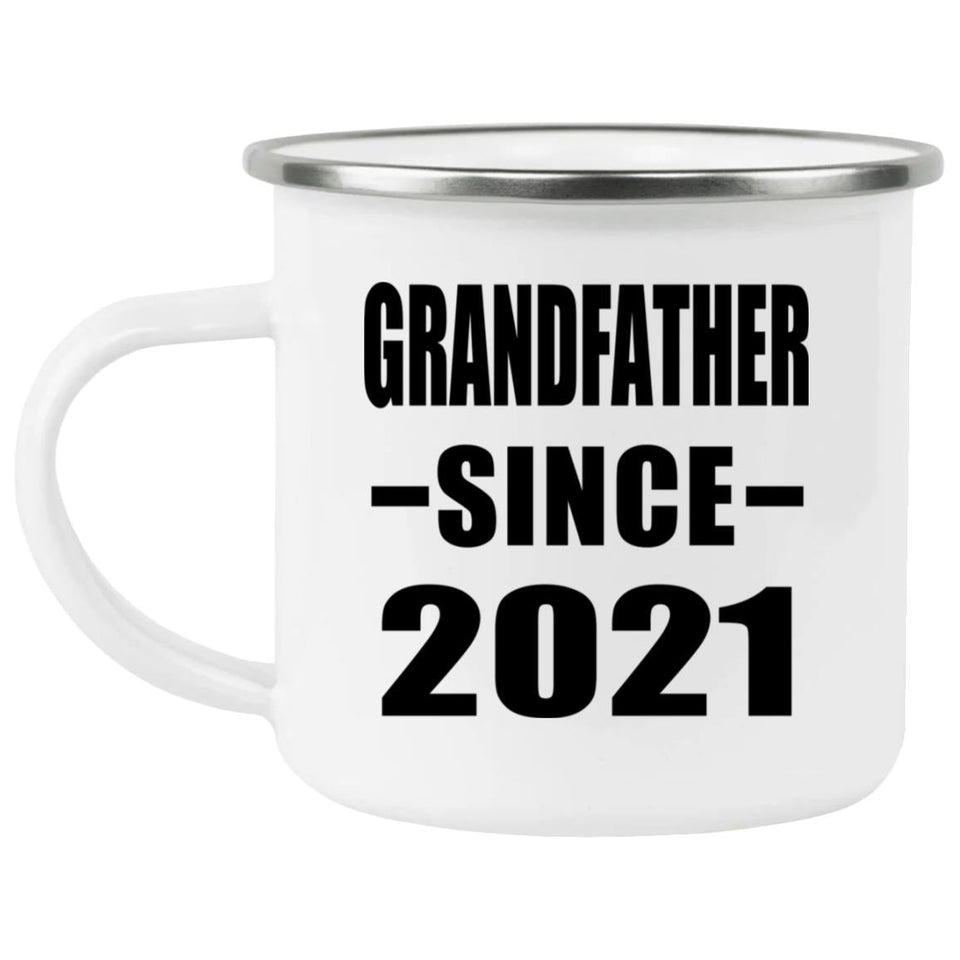 Grandfather Since 2021 - 12oz Camping Mug