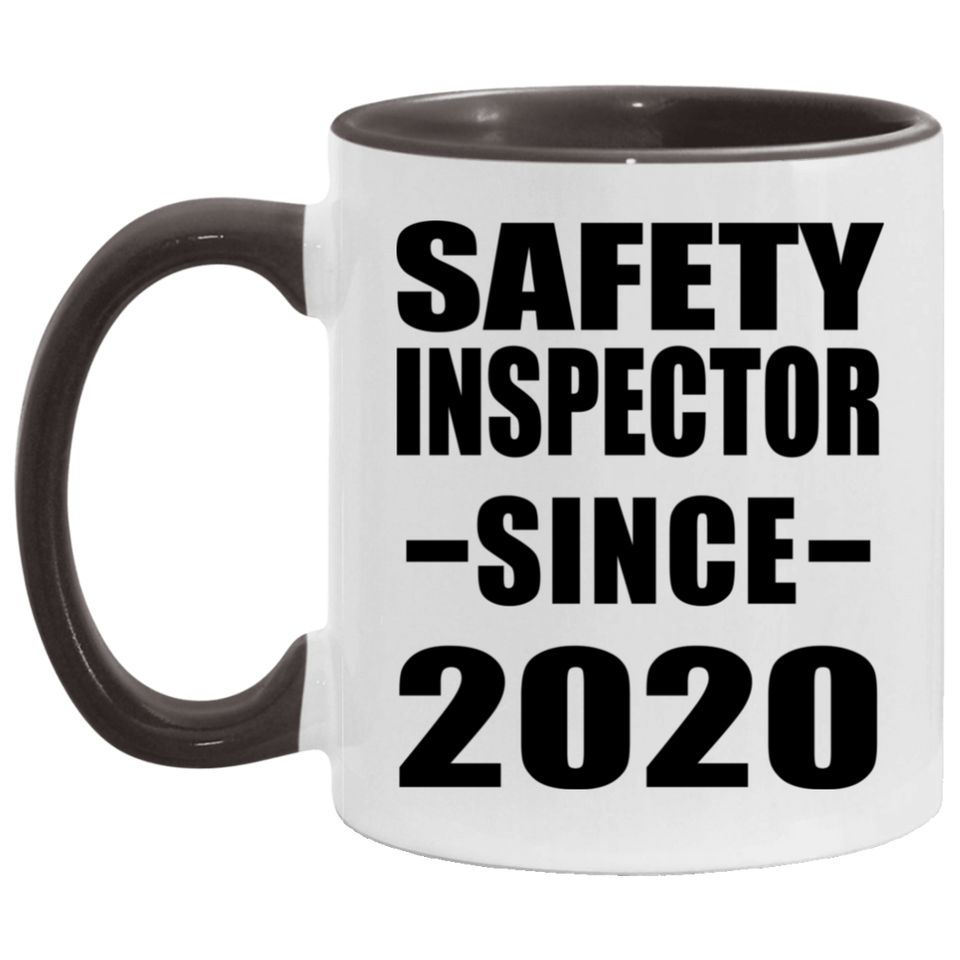 Safety Inspector Since 2020 - 11oz Accent Mug Black