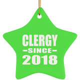 Clergy Since 2018 - Star Ornament