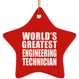 World's Greatest Engineering Technician - Star Ornament