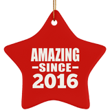 8th Birthday Amazing Since 2016 - Star Ornament