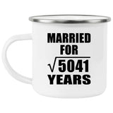 71st Anniversary Married For Square Root of 5041 Years - 12oz Camping Mug