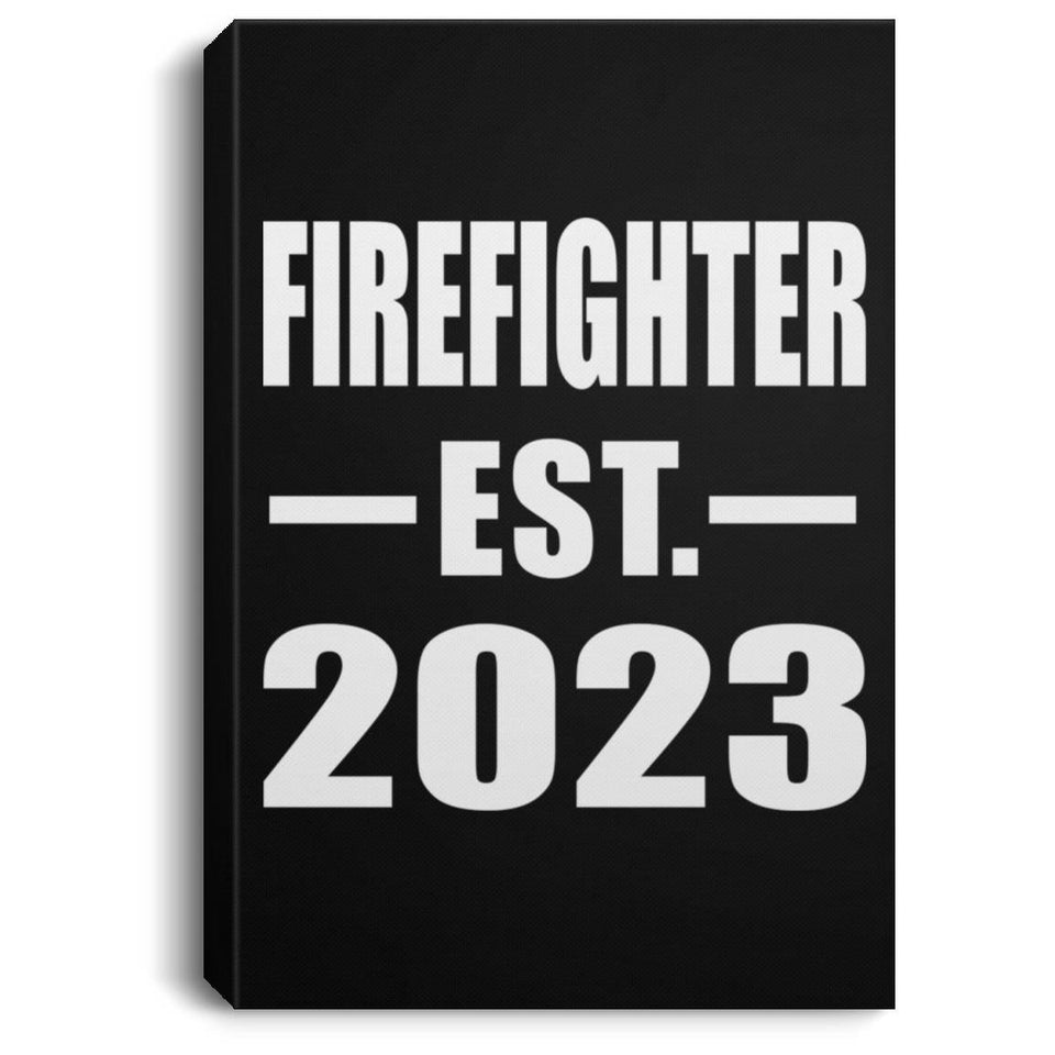 Firefighter Established EST. 2023 - Canvas Portrait