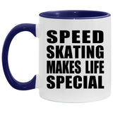 Speed Skating Makes Life Special - 11oz Accent Mug Purple