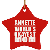 Annette World's Okayest Mom - Star Ornament