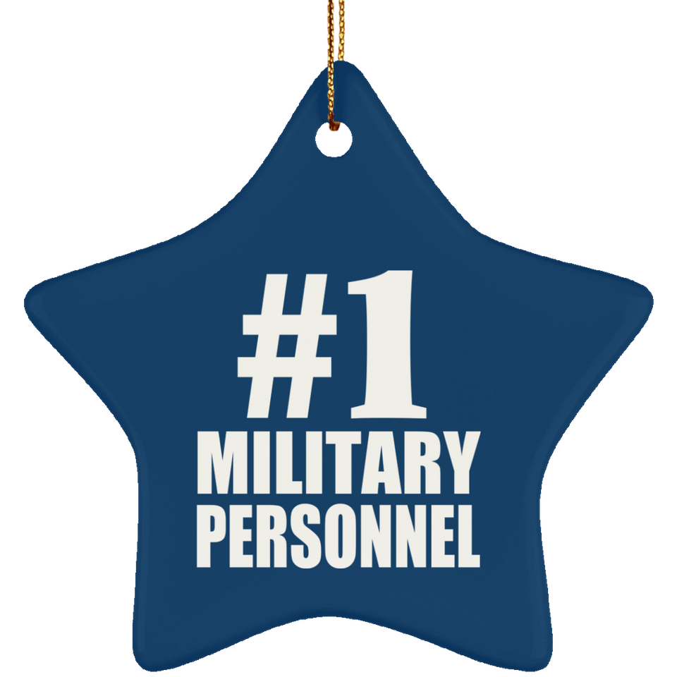 Number One #1 Military Personnel - Star Ornament