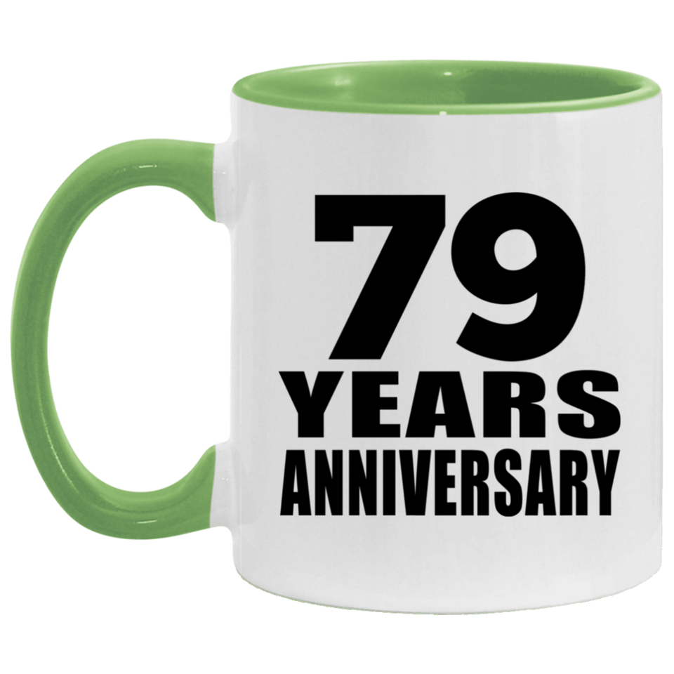 79th Anniversary 79 Years - 11oz Accent Mug Green