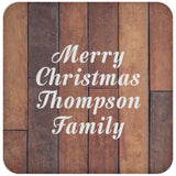 Merry Christmas Thompson Family - Drink Coaster E