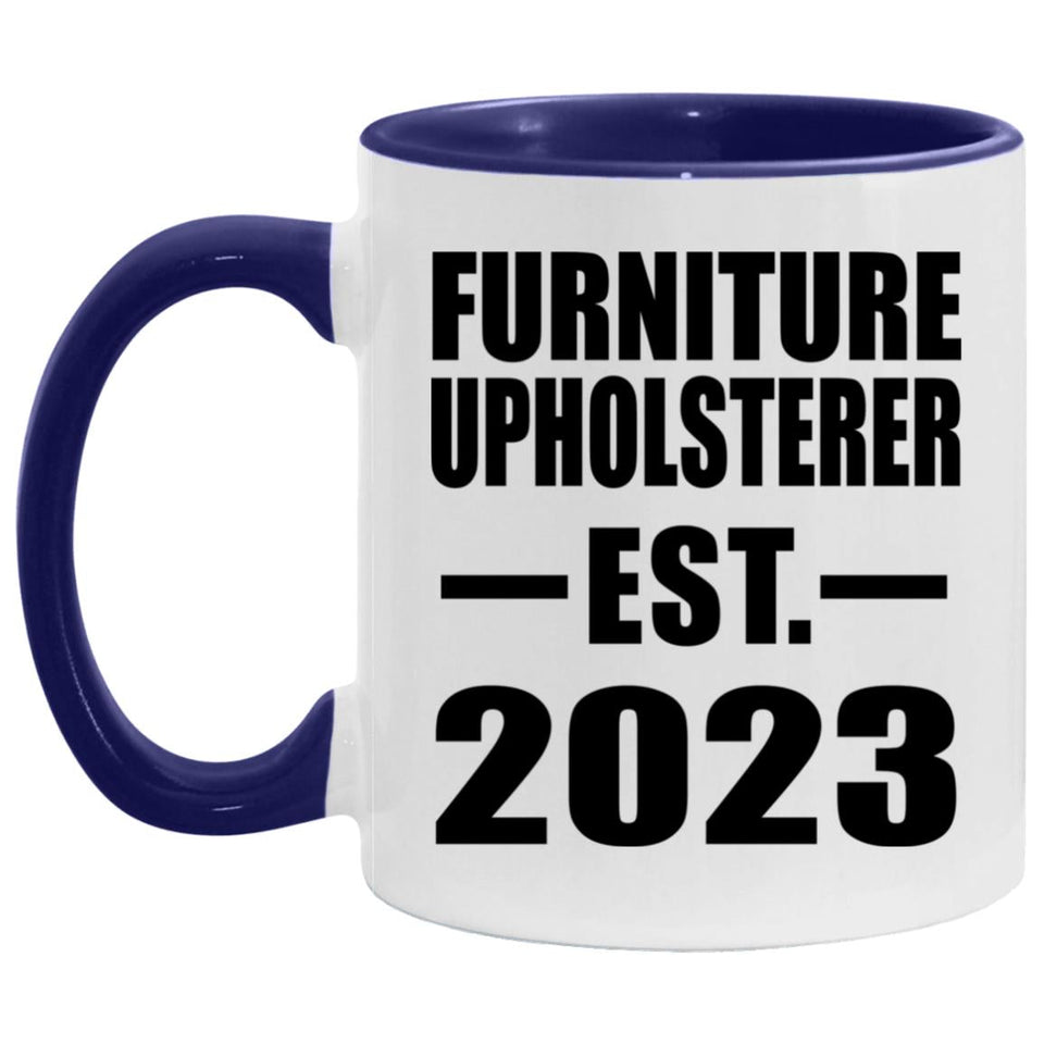 Furniture Upholsterer Established Est. 2023 - 11oz Accent Mug Purple