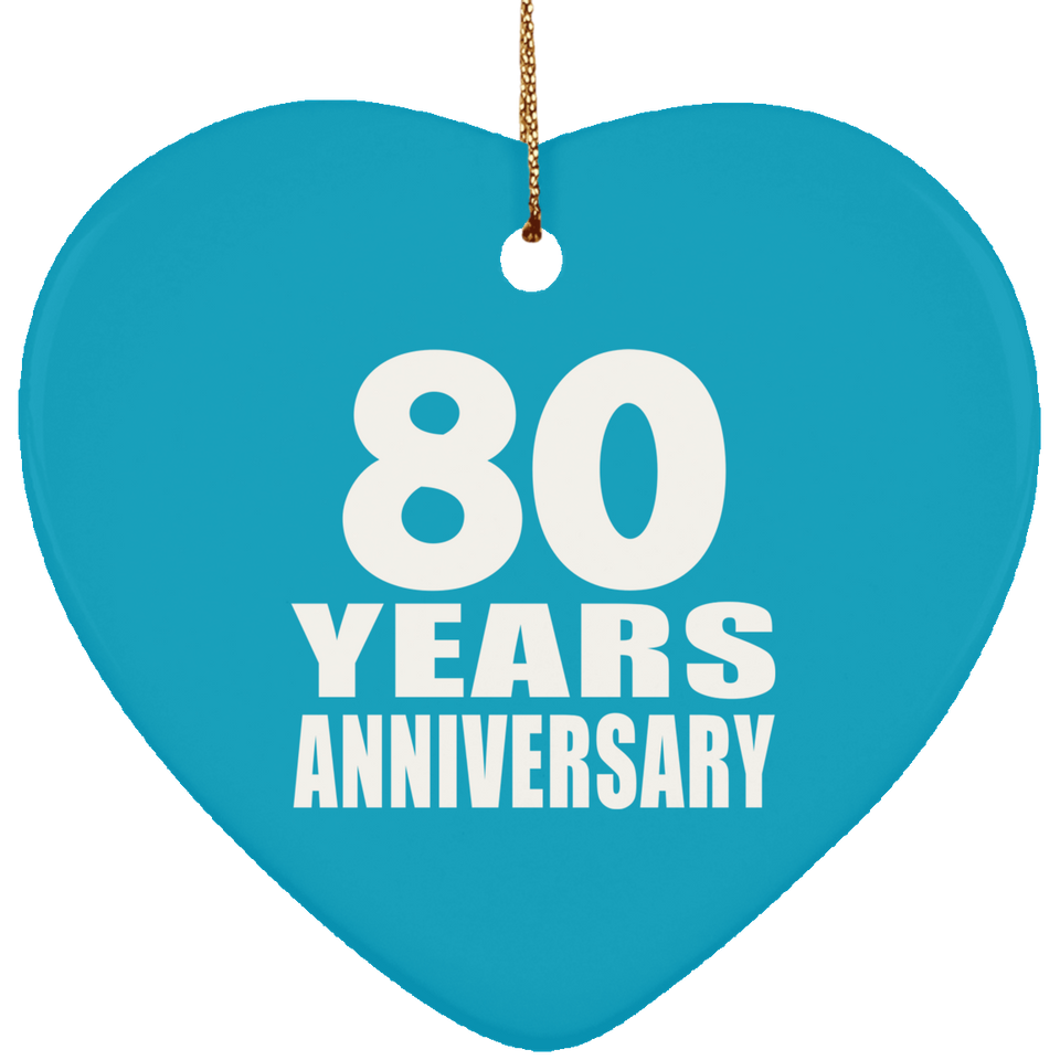 80th Anniversary 80 Years - Heart Ornament