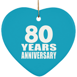 80th Anniversary 80 Years - Heart Ornament