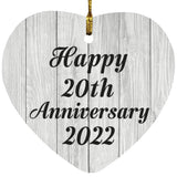 Happy 20th Anniversary 2022 - Heart Ornament F