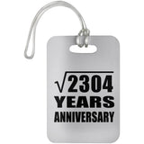 48th Anniversary Square Root of 2304 Years Anniversary - Luggage Bag Tag