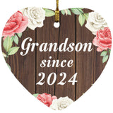 Grandson Since 2024 - Heart Ornament A