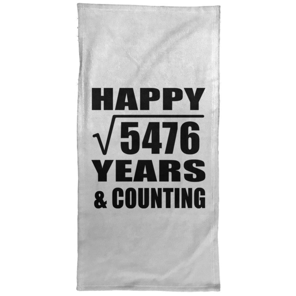 Happy 74th Anniversary Square Root of 5476 Years & Counting - Hand Towel