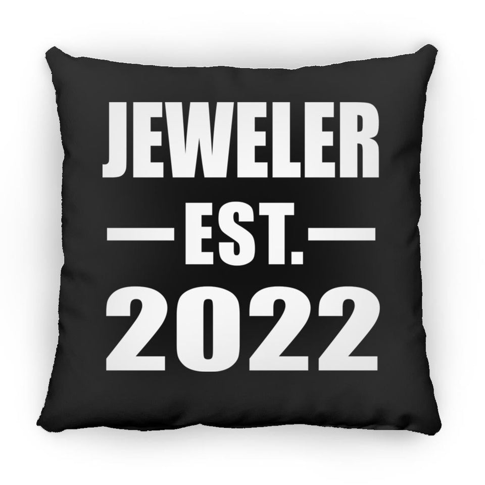 Jeweler Established EST. 2022 - Throw Pillow Black