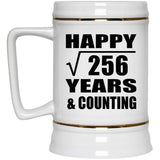 Happy 16th Anniversary Square Root of 256 Years & Counting - Beer Stein