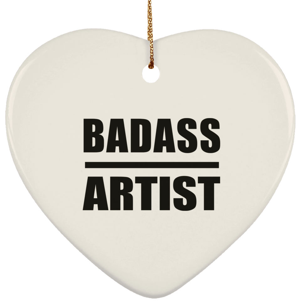 Badass Artist - Heart Ornament