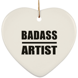 Badass Artist - Heart Ornament