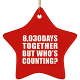22nd Anniversary 8,030 Days Together But Who's Counting - Star Ornament