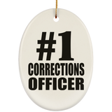 Number One #1 Corrections Officer - Oval Ornament